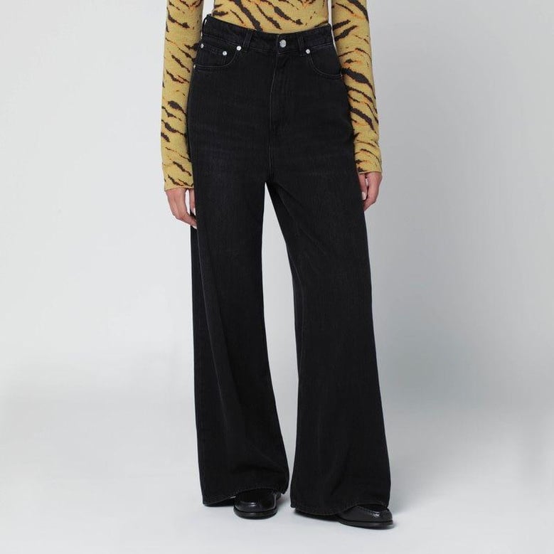 black washedeffect baggy jeans by Selfnex