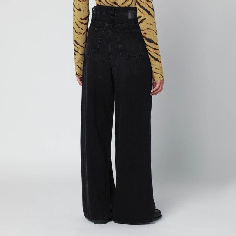 black washedeffect baggy jeans by Selfnex