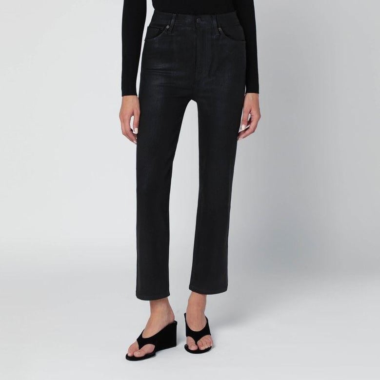black le sleek straight trousers by Selfnex