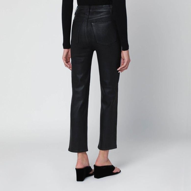 black le sleek straight trousers by Selfnex