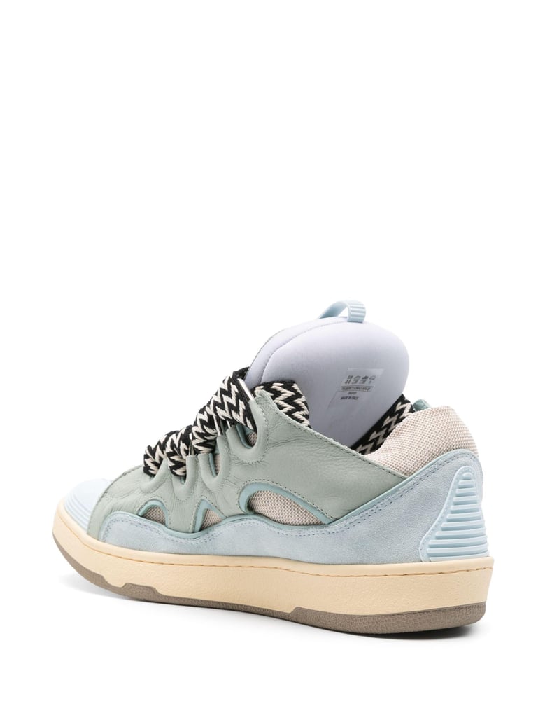 curb blue calf leather sneakers by Selfnex