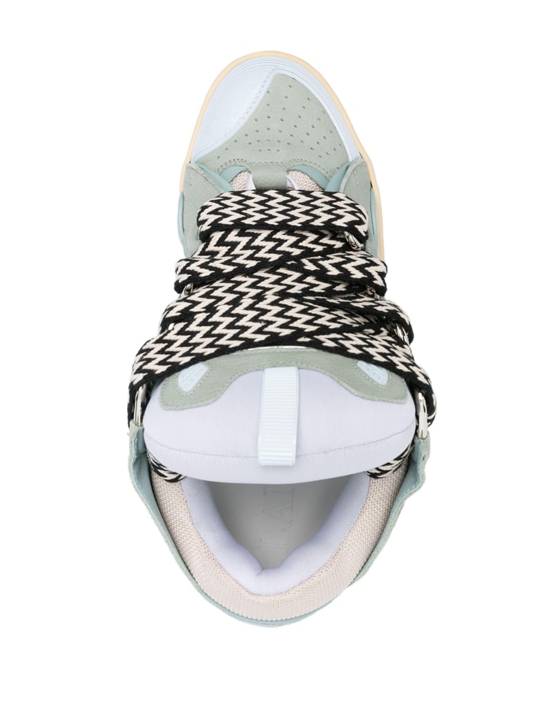 curb blue calf leather sneakers by Selfnex