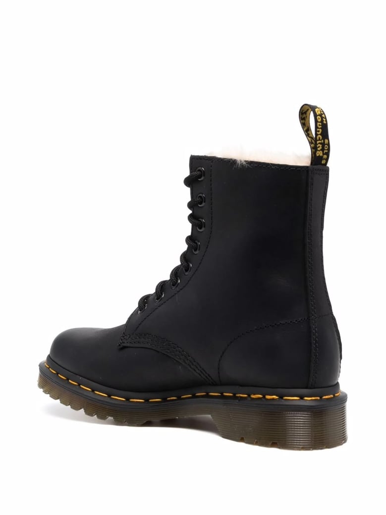 1460 serena black leather boots by Selfnex