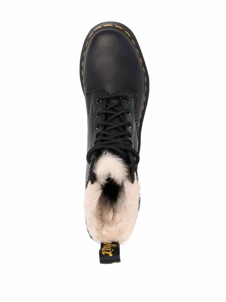 1460 serena black leather boots by Selfnex