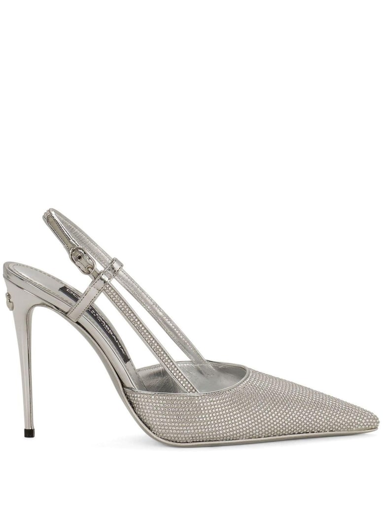 metallic lollo slingback shoes by Selfnex