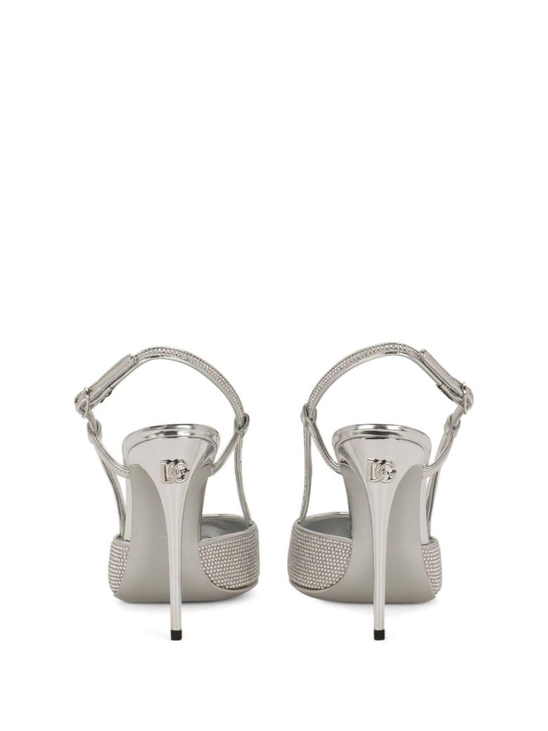 metallic lollo slingback shoes by Selfnex