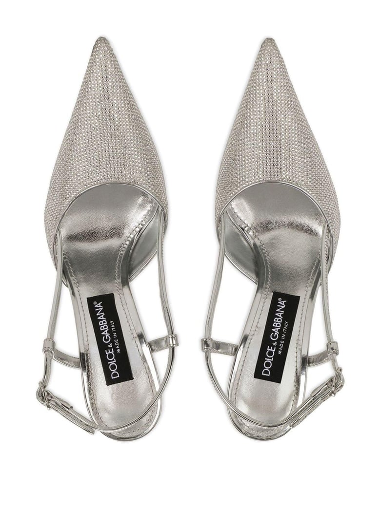 metallic lollo slingback shoes by Selfnex