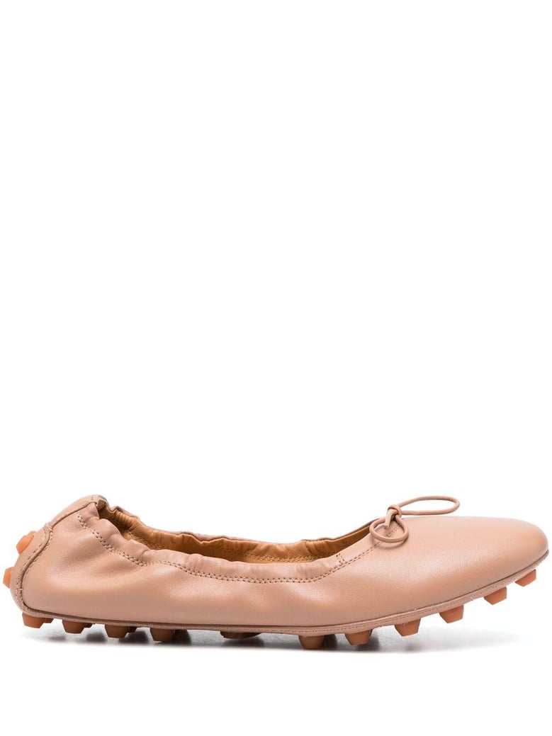 bubble nude leather ballerina by Selfnex