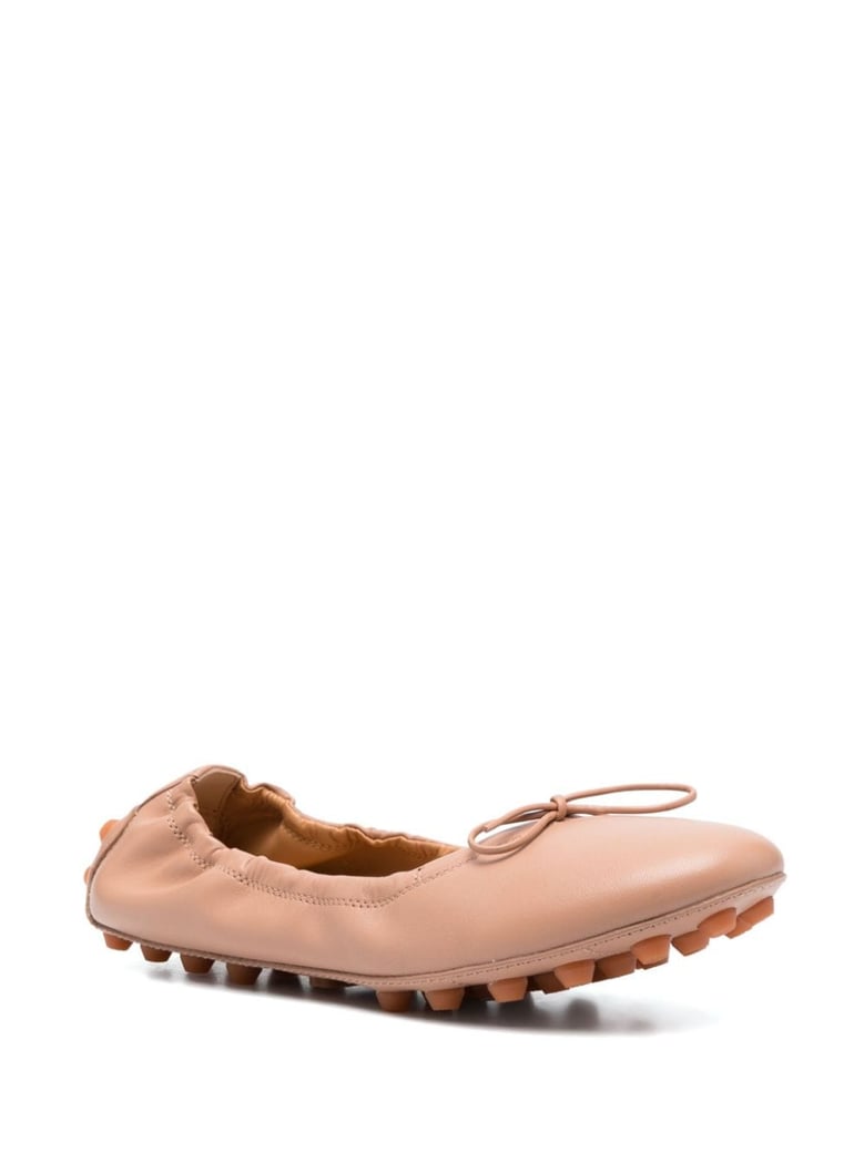 bubble nude leather ballerina by Selfnex