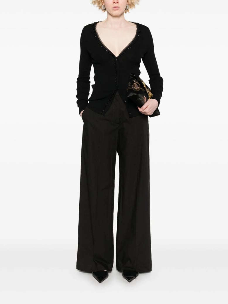 canyox black cotton trousers by Selfnex