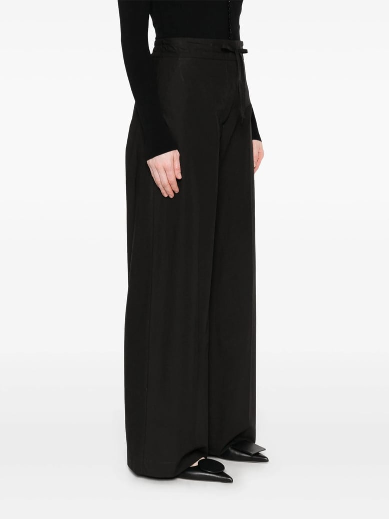 canyox black cotton trousers by Selfnex
