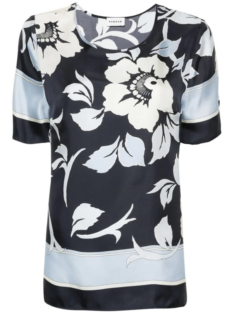 stevia blue silk blouse by Selfnex