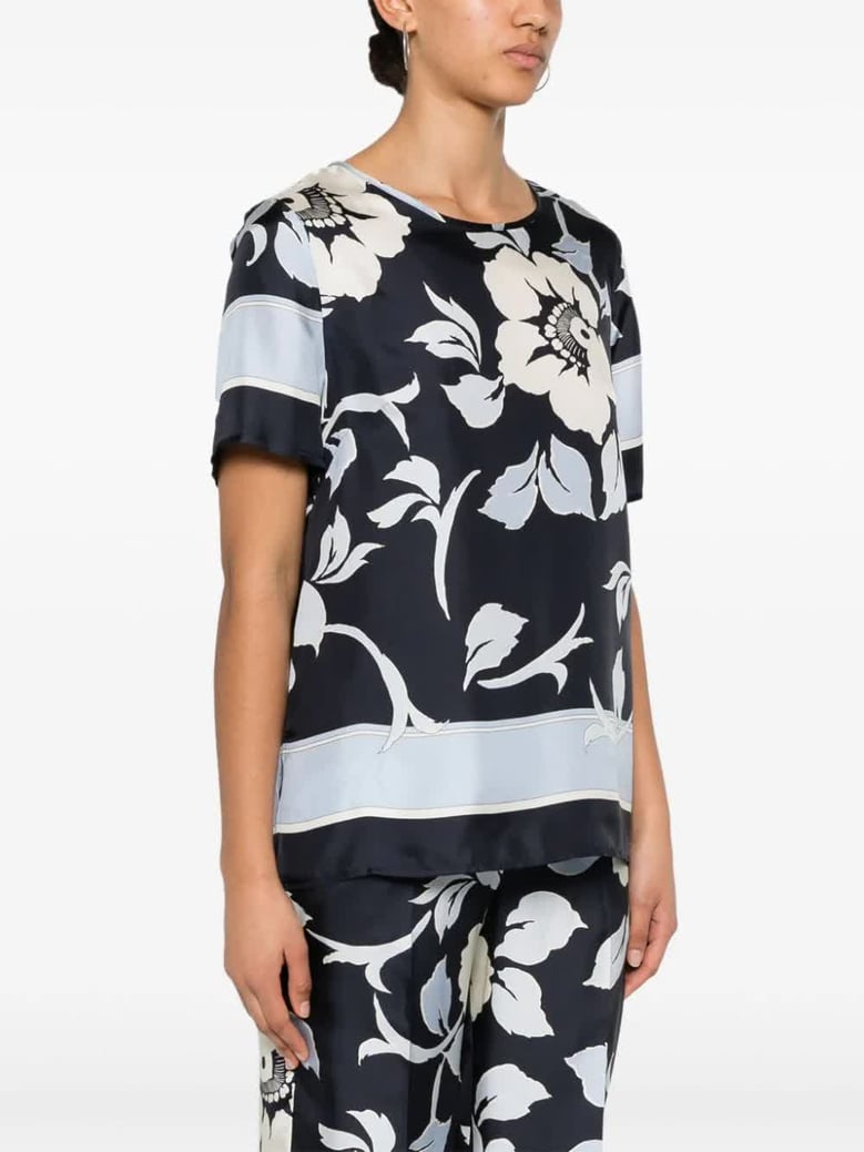 stevia blue silk blouse by Selfnex