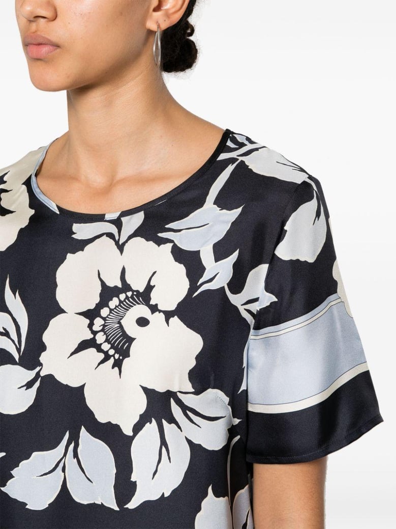 stevia blue silk blouse by Selfnex