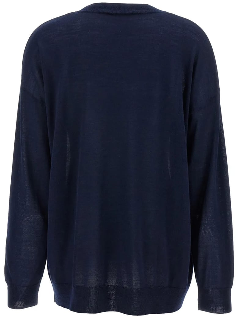 linfad blue wool sweater by Selfnex
