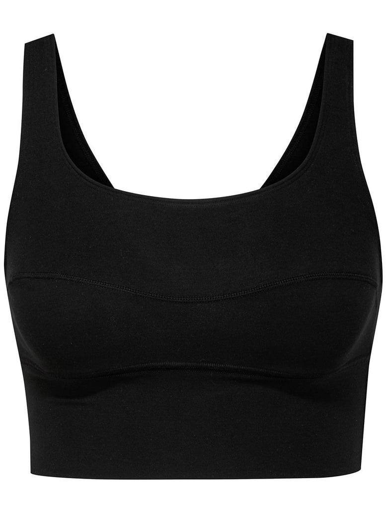 black cotton tencel bustier by Selfnex