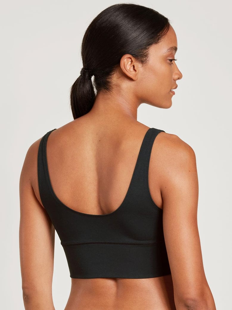 black cotton tencel bustier by Selfnex