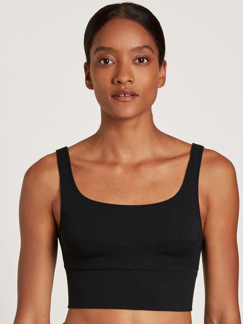 black cotton tencel bustier by Selfnex