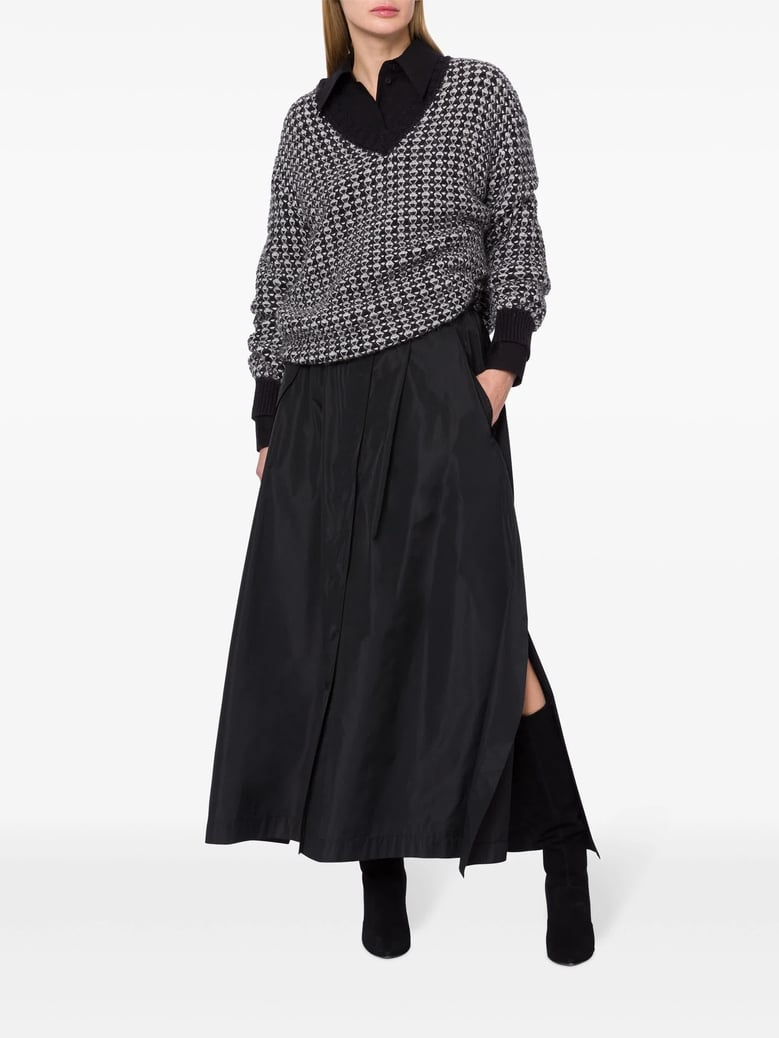black oversized viscose sweater by Selfnex