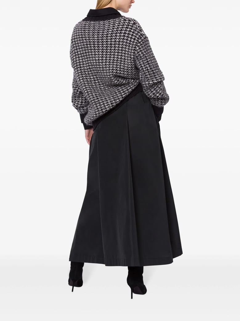 black oversized viscose sweater by Selfnex