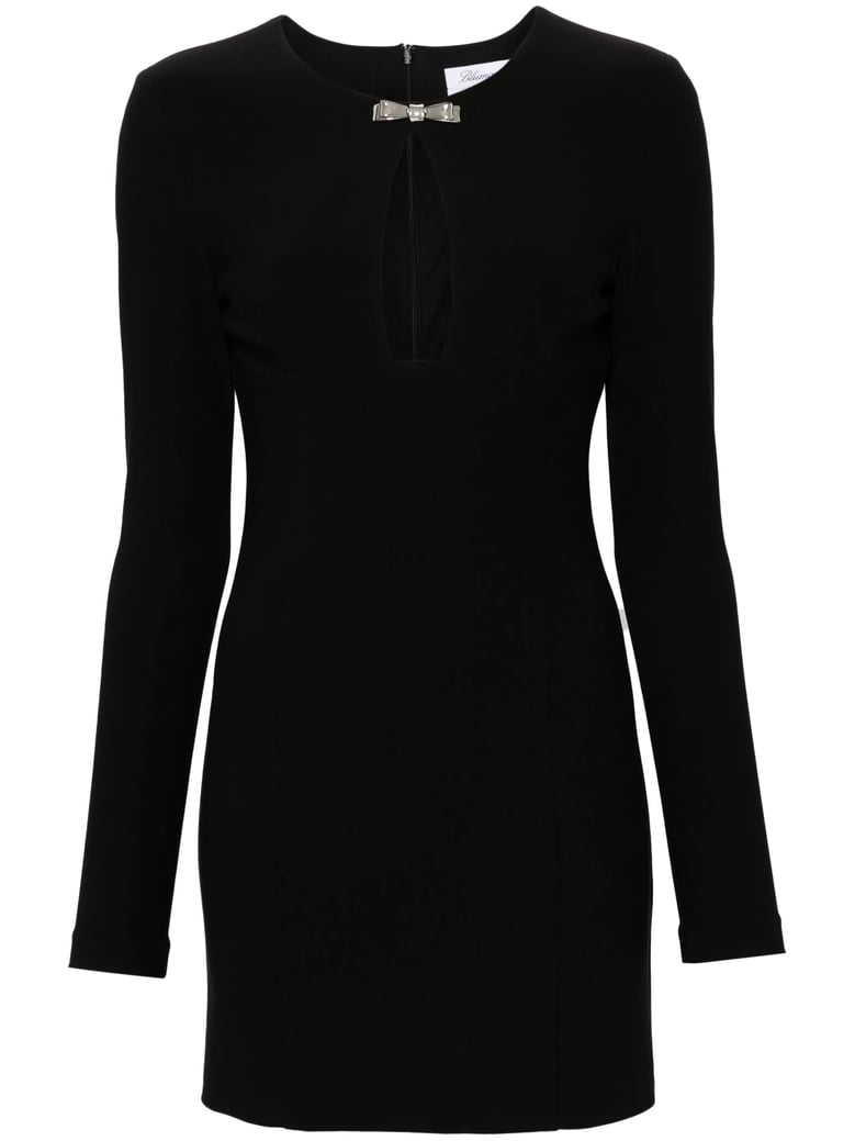 black wool blend dress by Selfnex