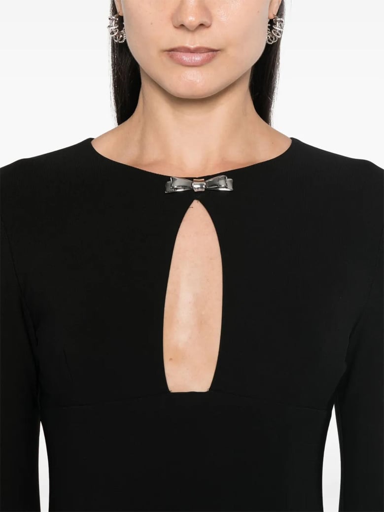 black wool blend dress by Selfnex