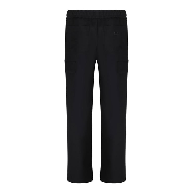 black wool cargo pants by Selfnex