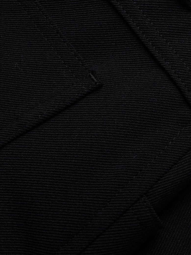 black polyester wool trousers by Selfnex