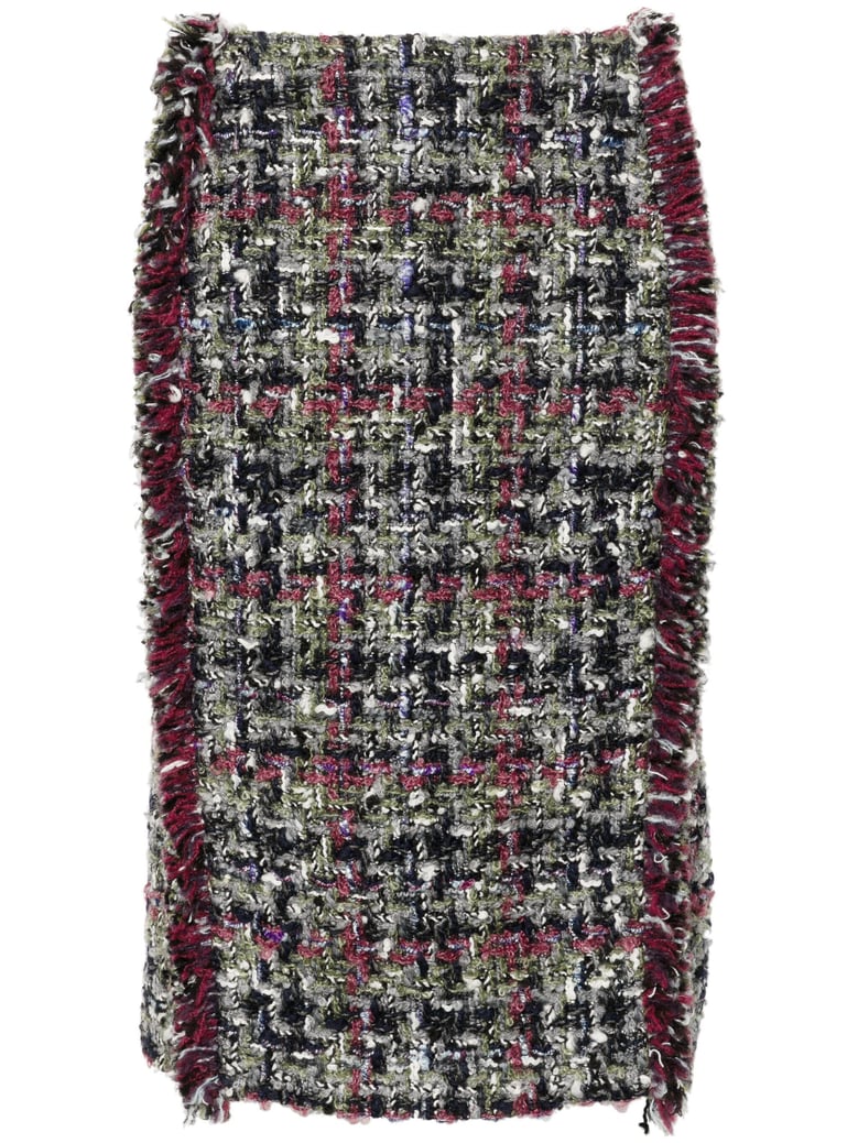 multicolor silk skirt by Selfnex