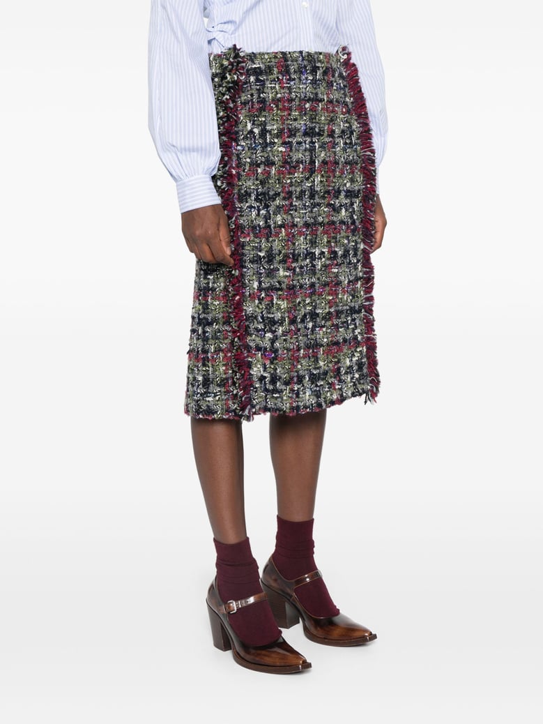 multicolor silk skirt by Selfnex