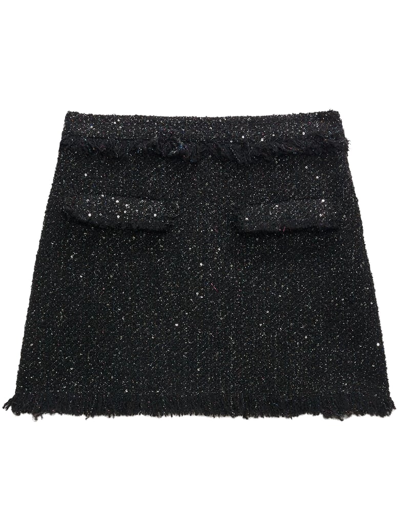 black polyester skirt by Selfnex