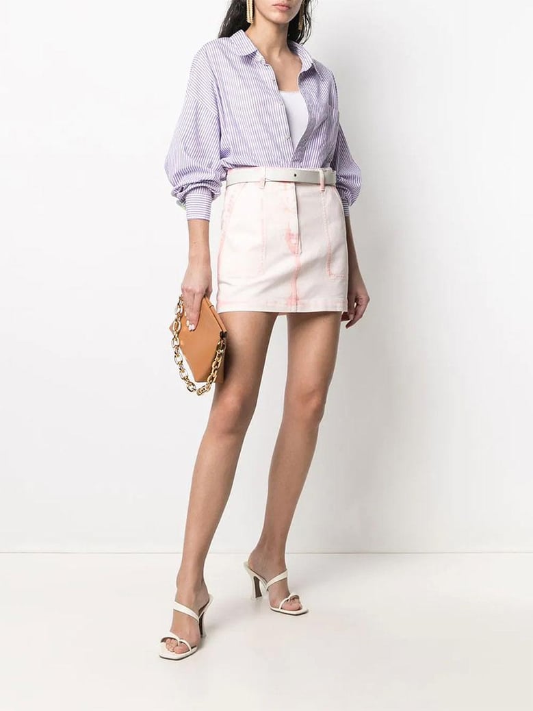 pink and purple cotton skirt by Selfnex