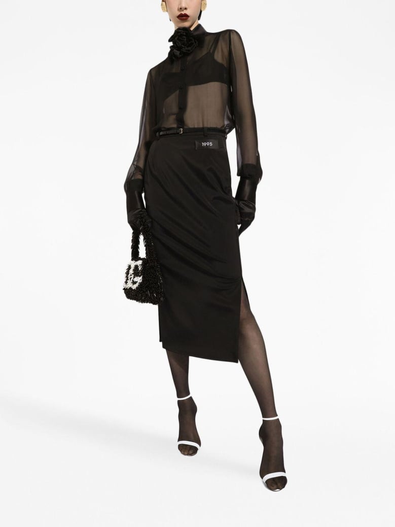 black wool blend shirt by Selfnex