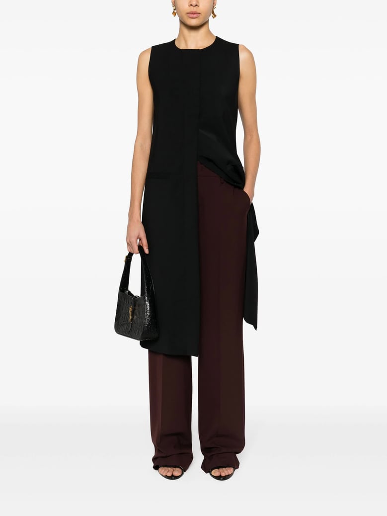 black silk vest by Selfnex