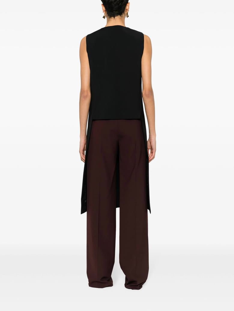 black silk vest by Selfnex