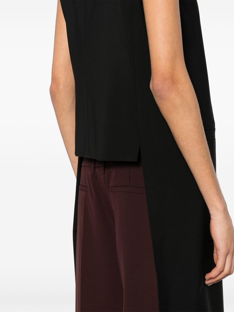 black silk vest by Selfnex
