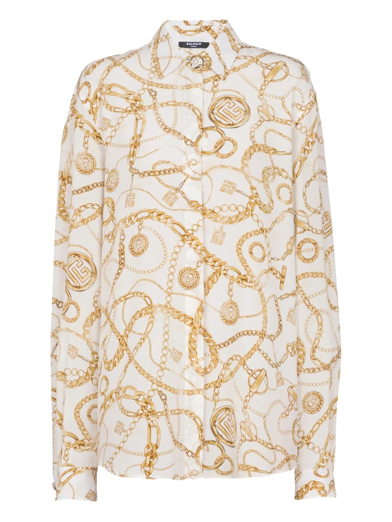 white pure silk shirt by Selfnex