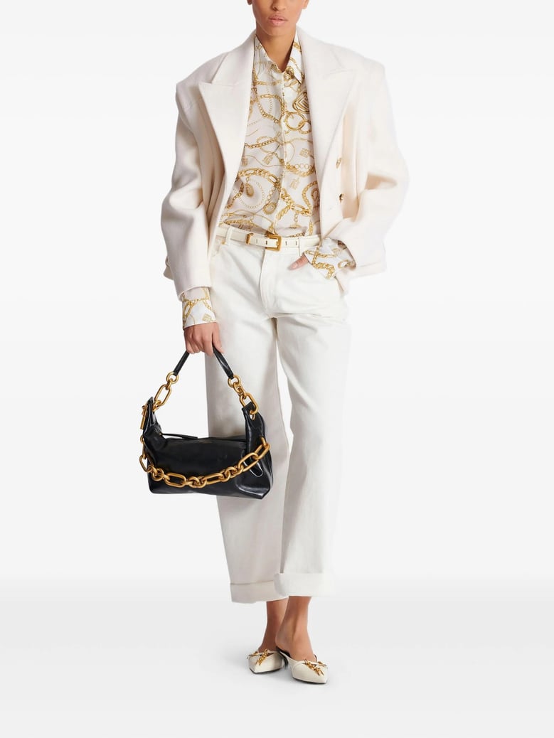white pure silk shirt by Selfnex