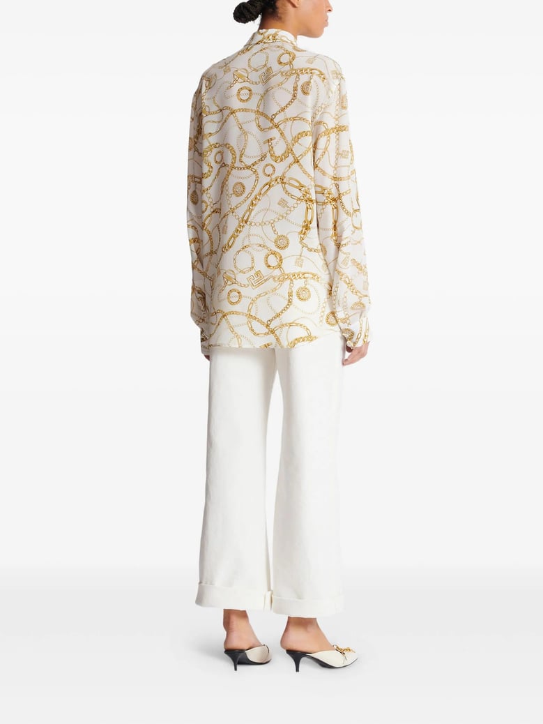 white pure silk shirt by Selfnex