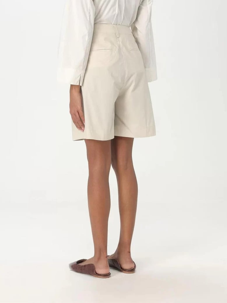 high-waisted tailored brown shorts by Selfnex