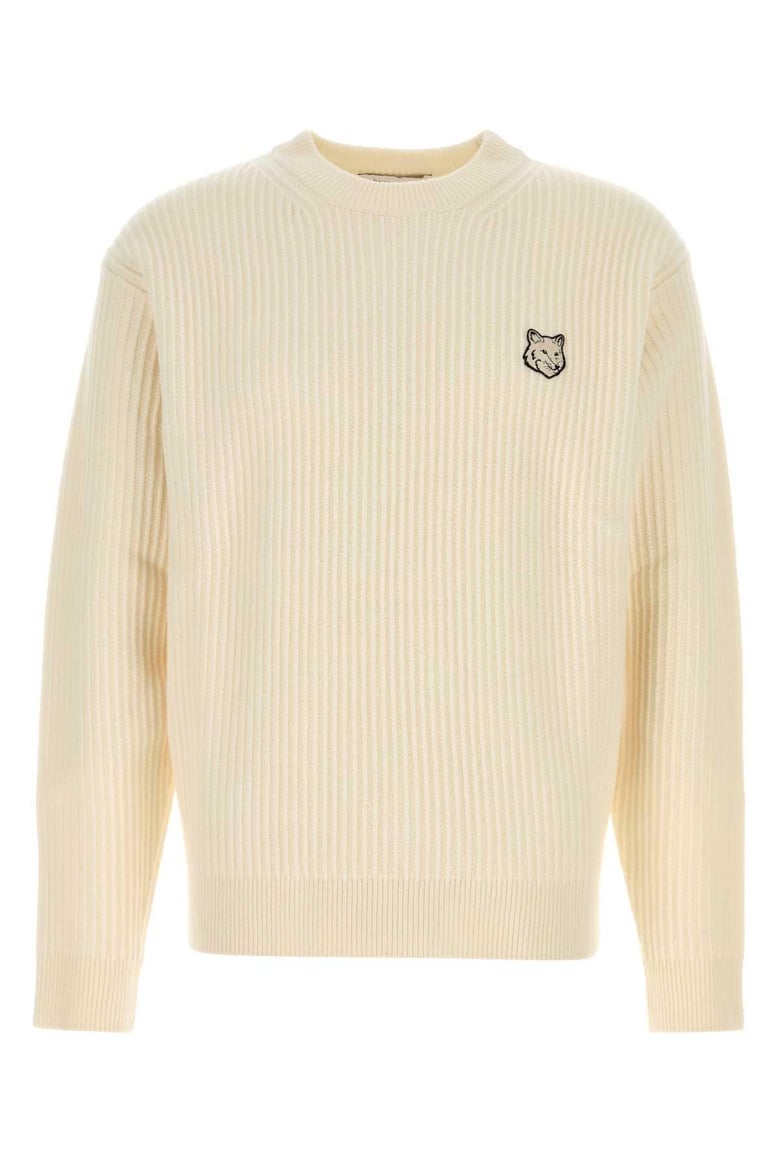 fox head wool ribbed jumper by Selfnex
