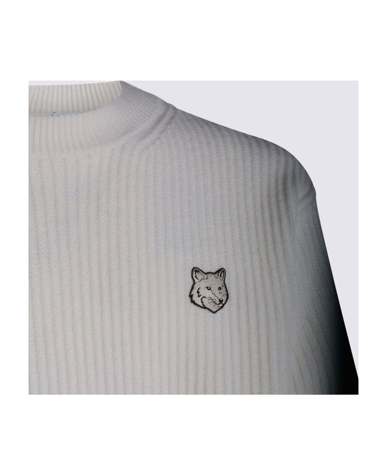 fox head wool ribbed jumper by Selfnex