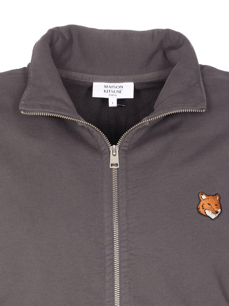 fox head zipped regular sweatshirt by Selfnex