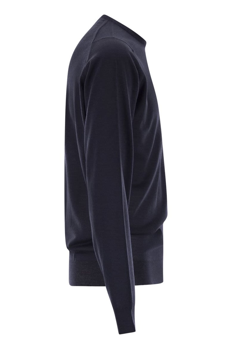 lundy - crew neck jumper in extra-fine merino wool by Selfnex