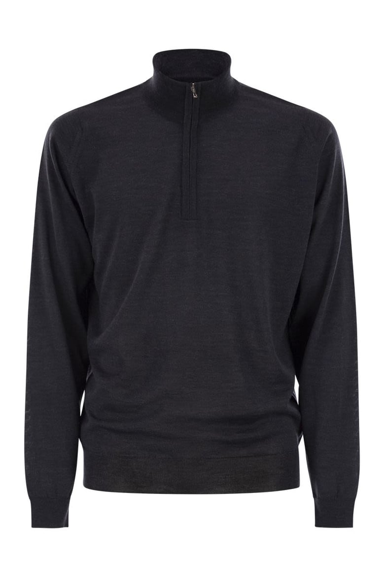 barrow - high-neck jumper with half zip by Selfnex