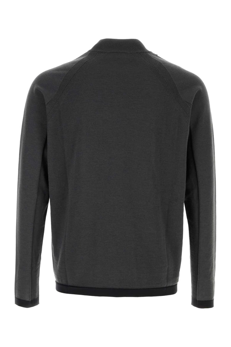 charcoal wool blend sweater by Selfnex