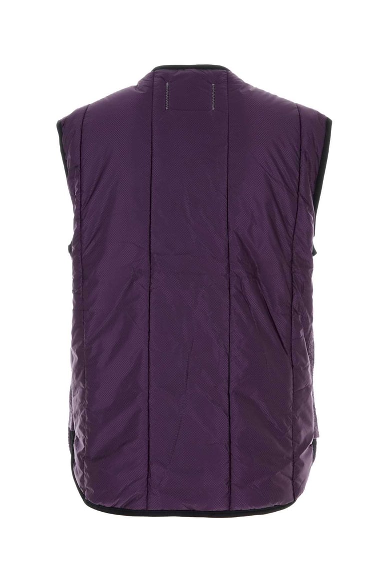 purple nylon twingo sleeveless jacket by Selfnex