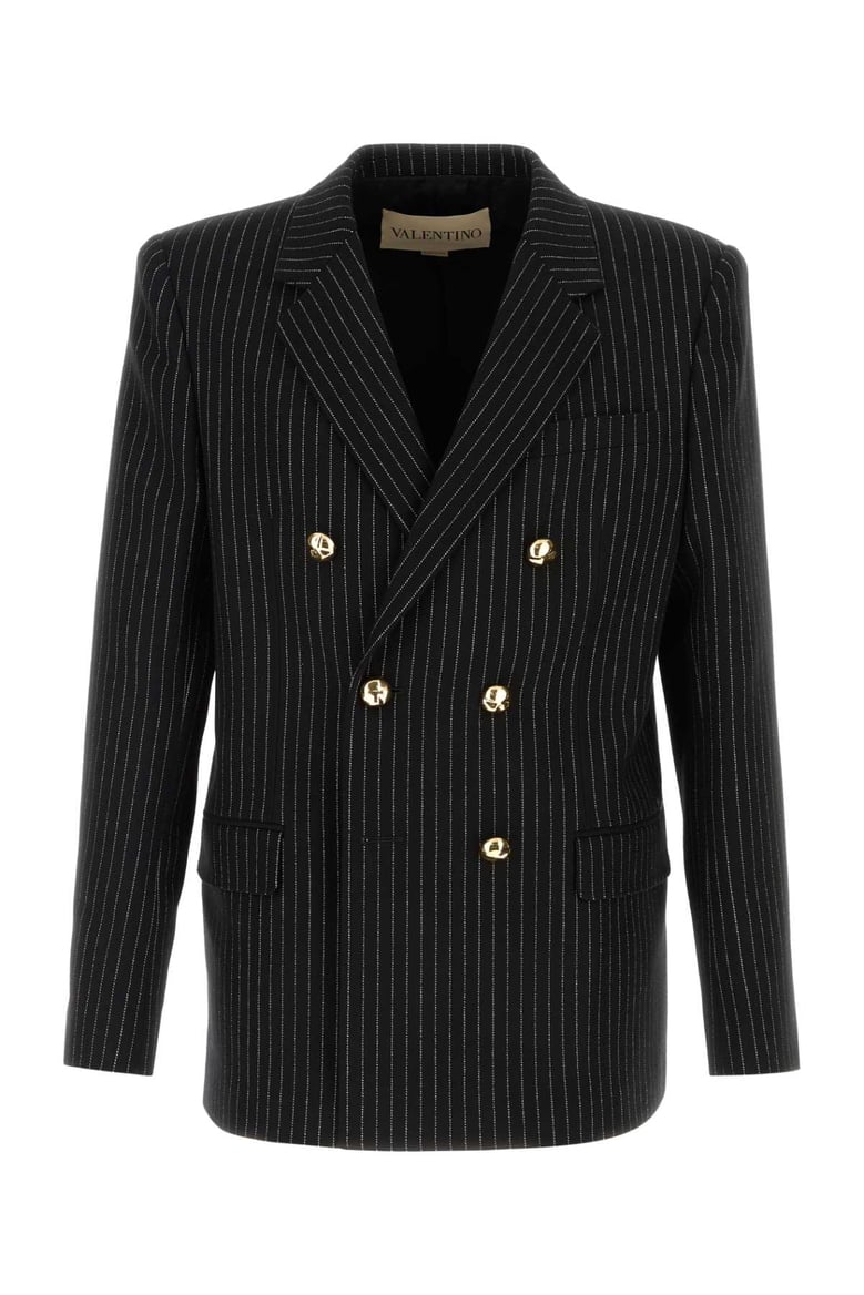 embroidered wool blend blazer by Selfnex