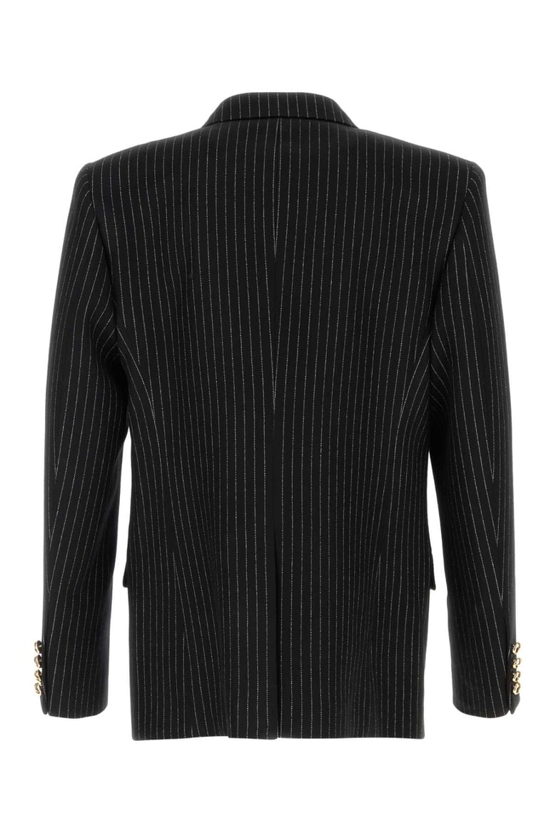 embroidered wool blend blazer by Selfnex