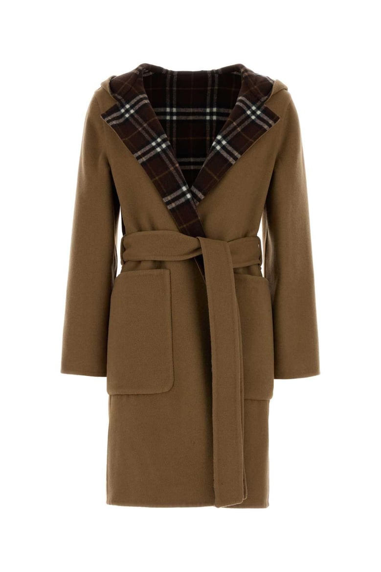 camel wool reversibile coat by Selfnex